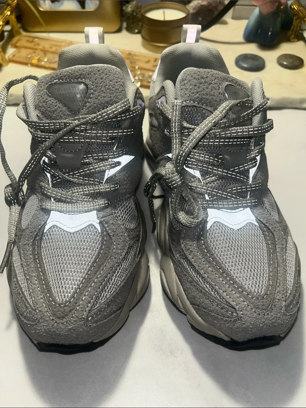 Grey Athletic Sneakers - Comfortable Everyday Shoe